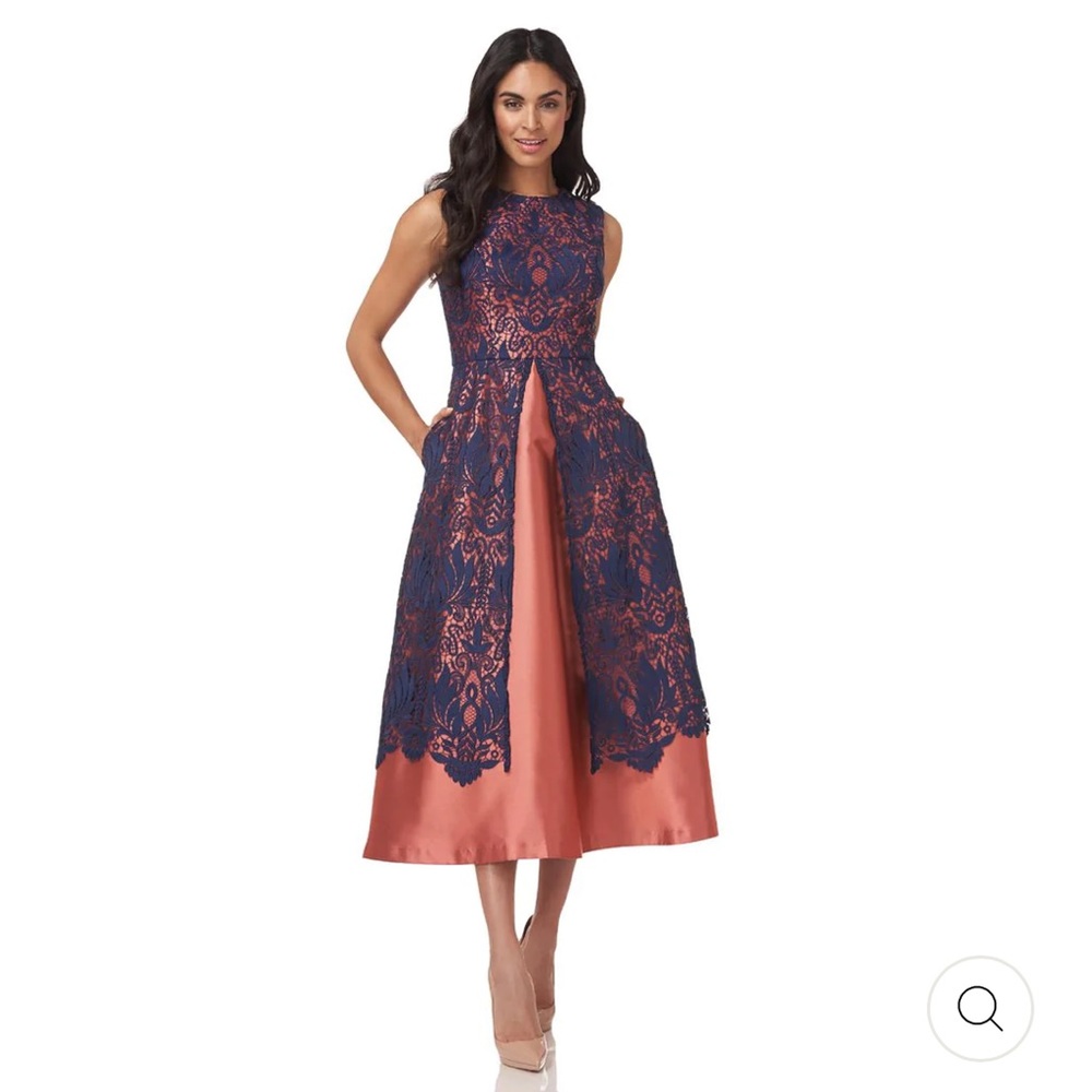 KAY UNGER NEW YORK
CLAUDIA WOMENS EMBROIDERED MAXI EVENING DRESS